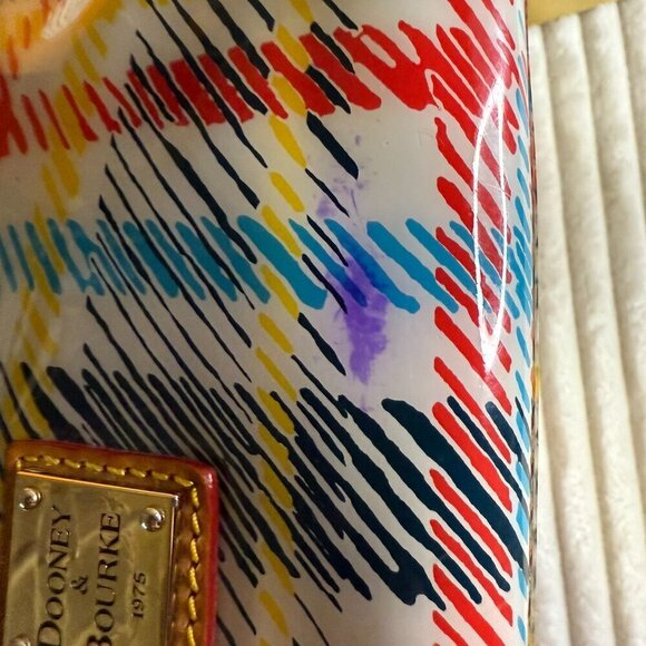 Dooney & Bourke Plaid Vinyl/Leather Bag